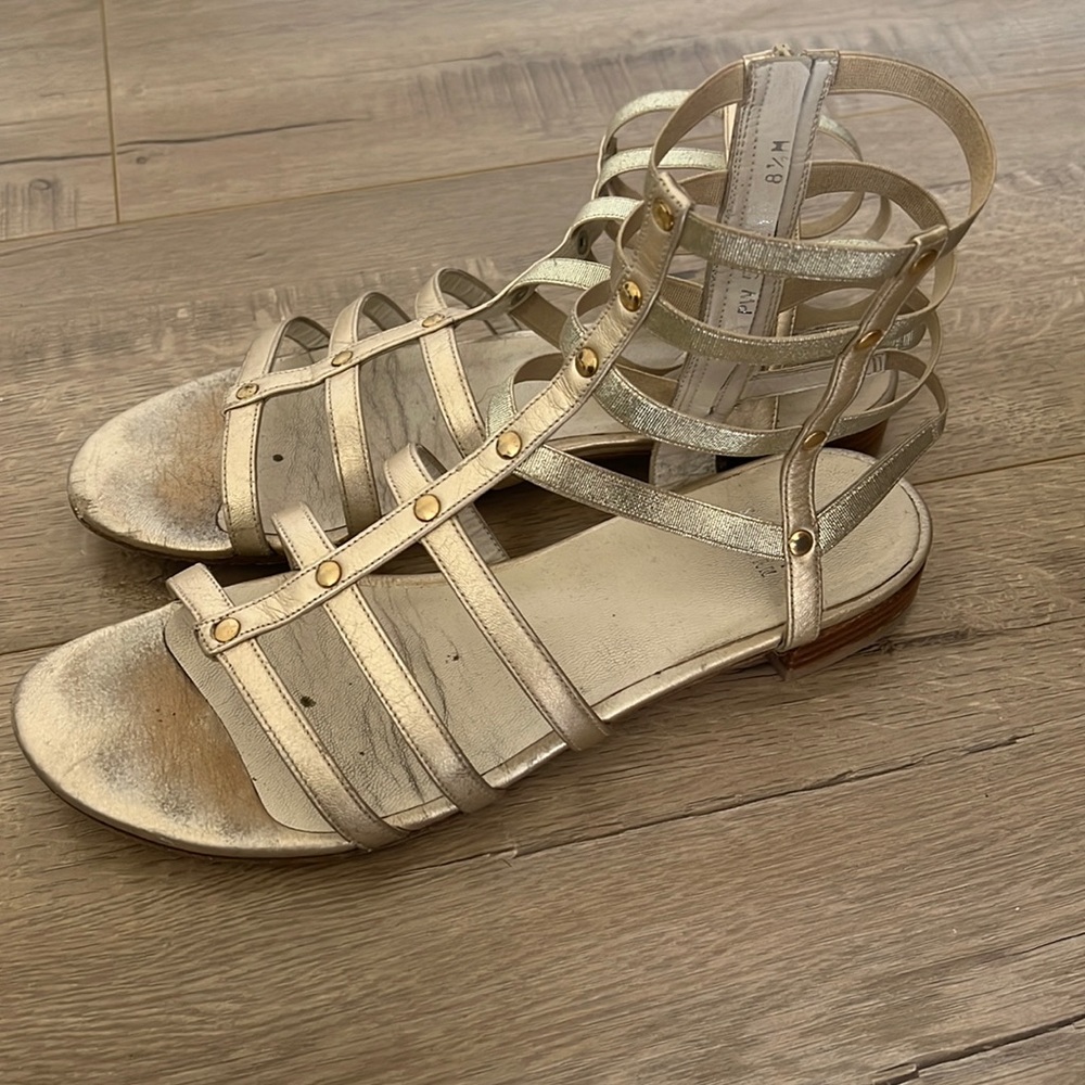 Stuart Weitzman Leather Gladiator Sandals